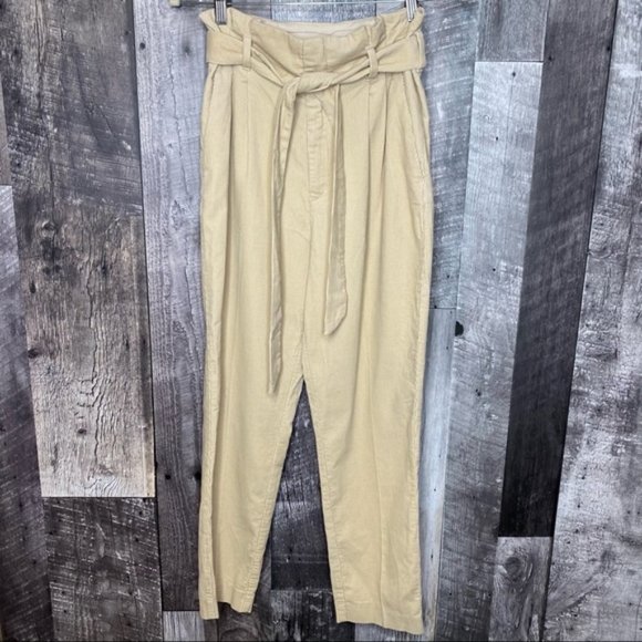 H&M High Rise Pleated Corduroy Pant - Picture 1 of 7